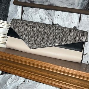 BCBGMaxazria clutch. 14” x 6”. Like new!